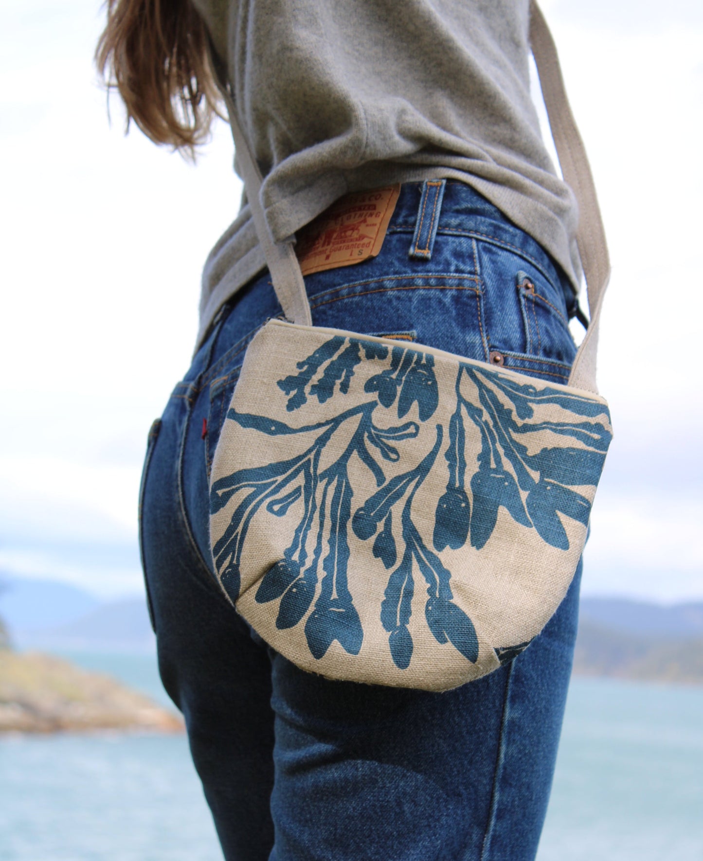 Small Simple Purse - Seaweed in Fog