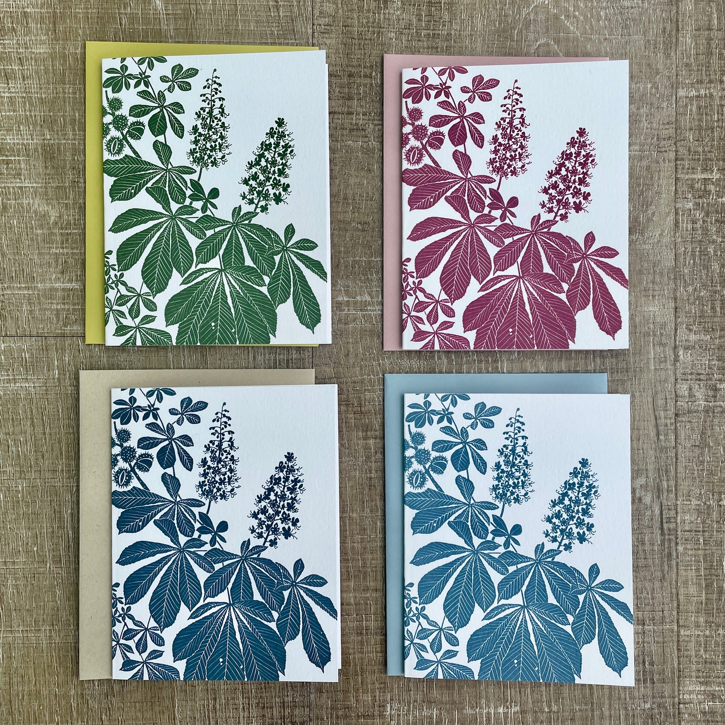4 Horsechestnut Notecards