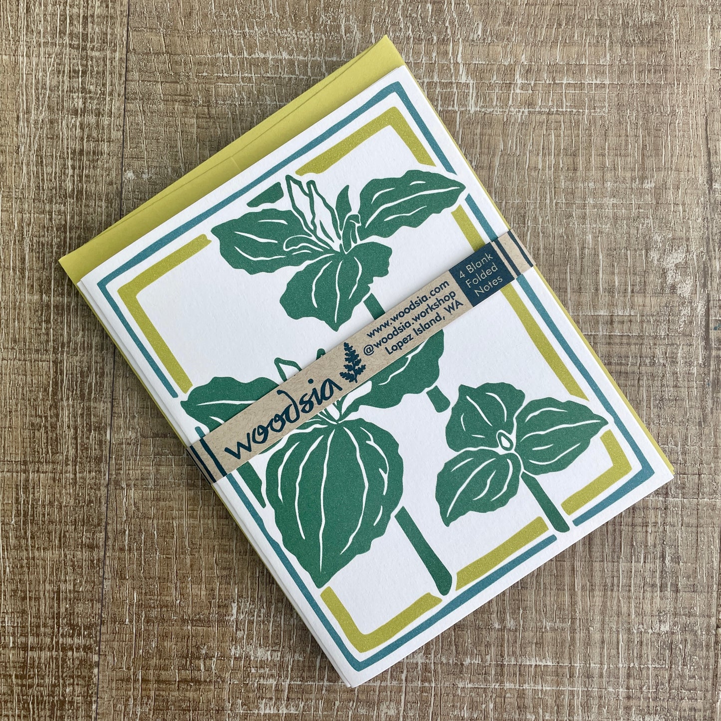 4 Trillium Notecards