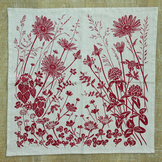 Wildflower Napkin in Marionberry on Linen