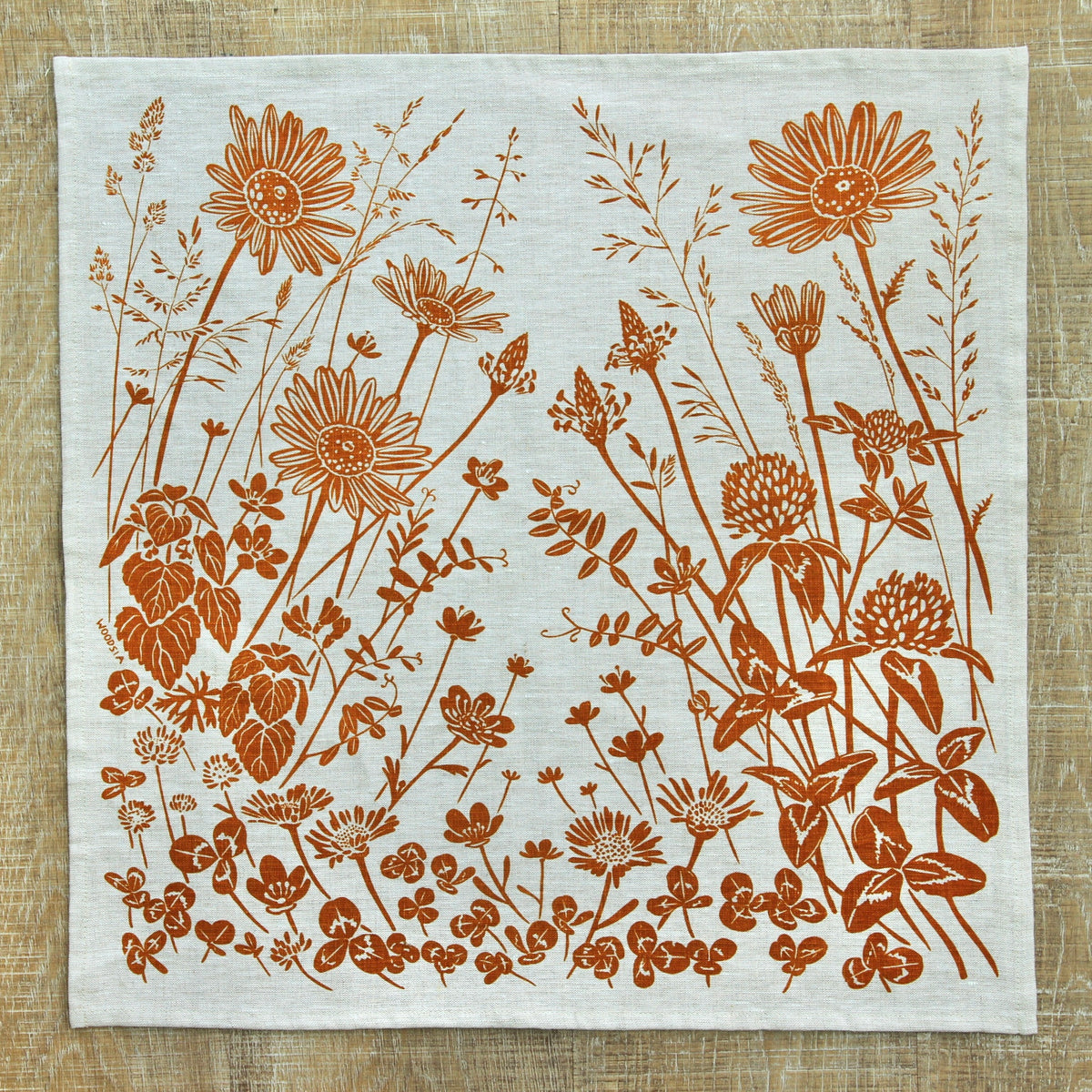 Wildflower Napkin in Wheat on Linen
