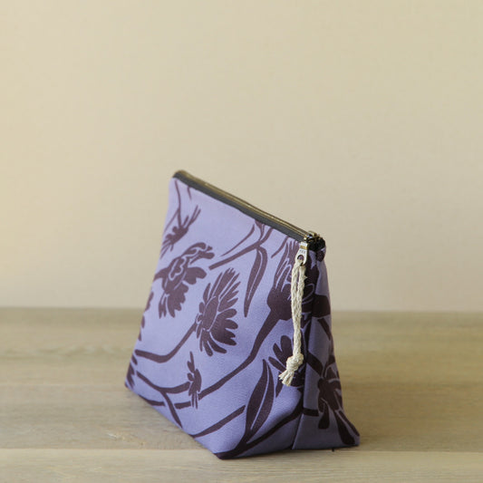 Supply Pouch - 11" Wild Daisy in Midnight on Anemone Canvas