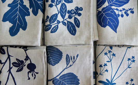 Shades of Blue Napkins - Set of 6