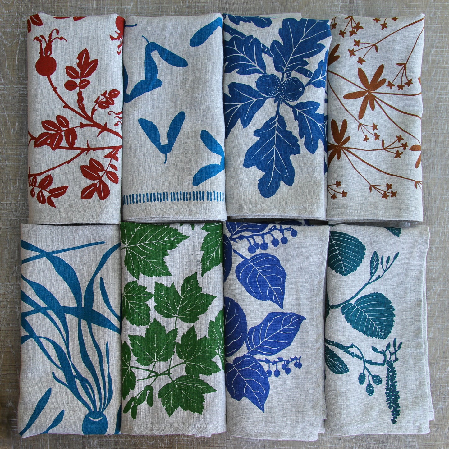 Northwest Botanical Napkins Set of 8 - Colorful