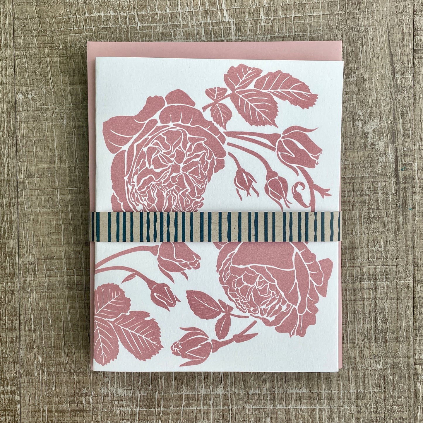 4 Garden Rose Notecards