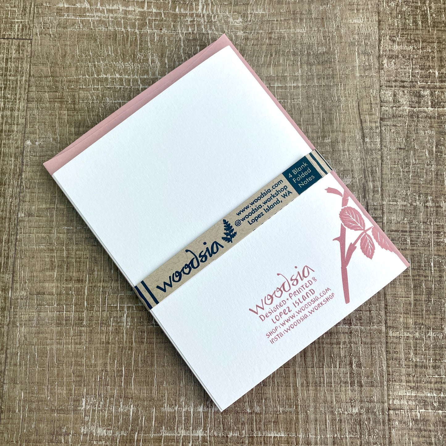 4 Garden Rose Notecards