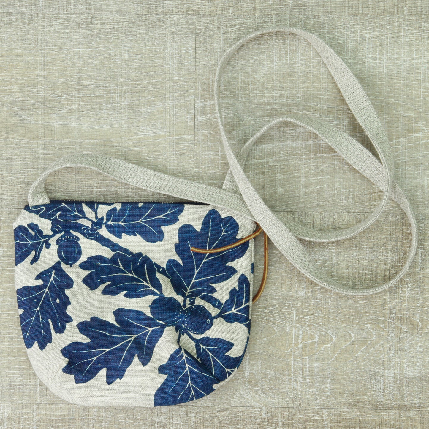 Small Simple Purse - Garry Oak in Indigo