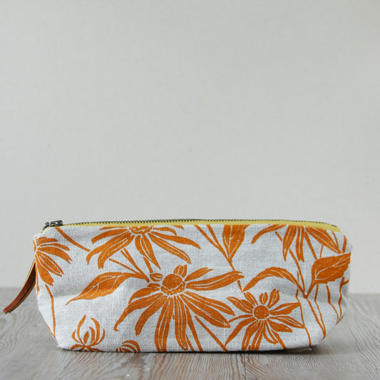 FOR KAREN: Supply Pouch - 9" - Black Eyed Susan in Sunshine