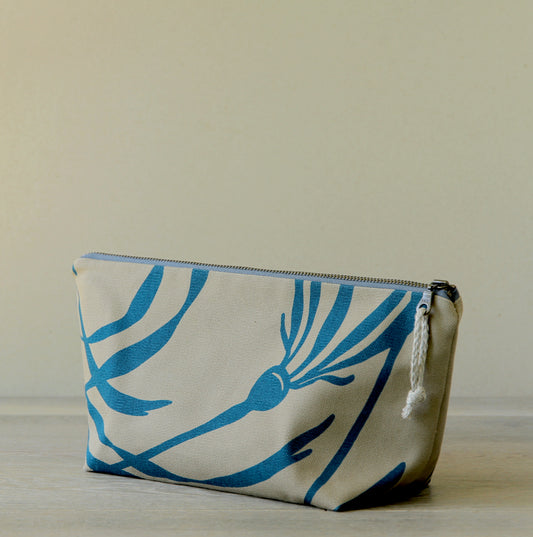 Supply Pouch - 11" Kelp in Pool on Khaki Canvas