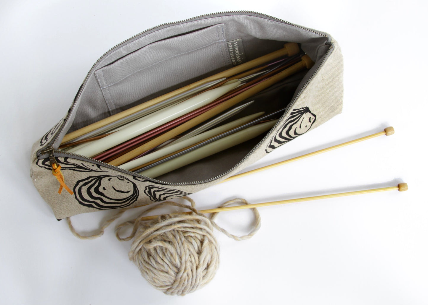 Knitting Needle Pouch - Oyster