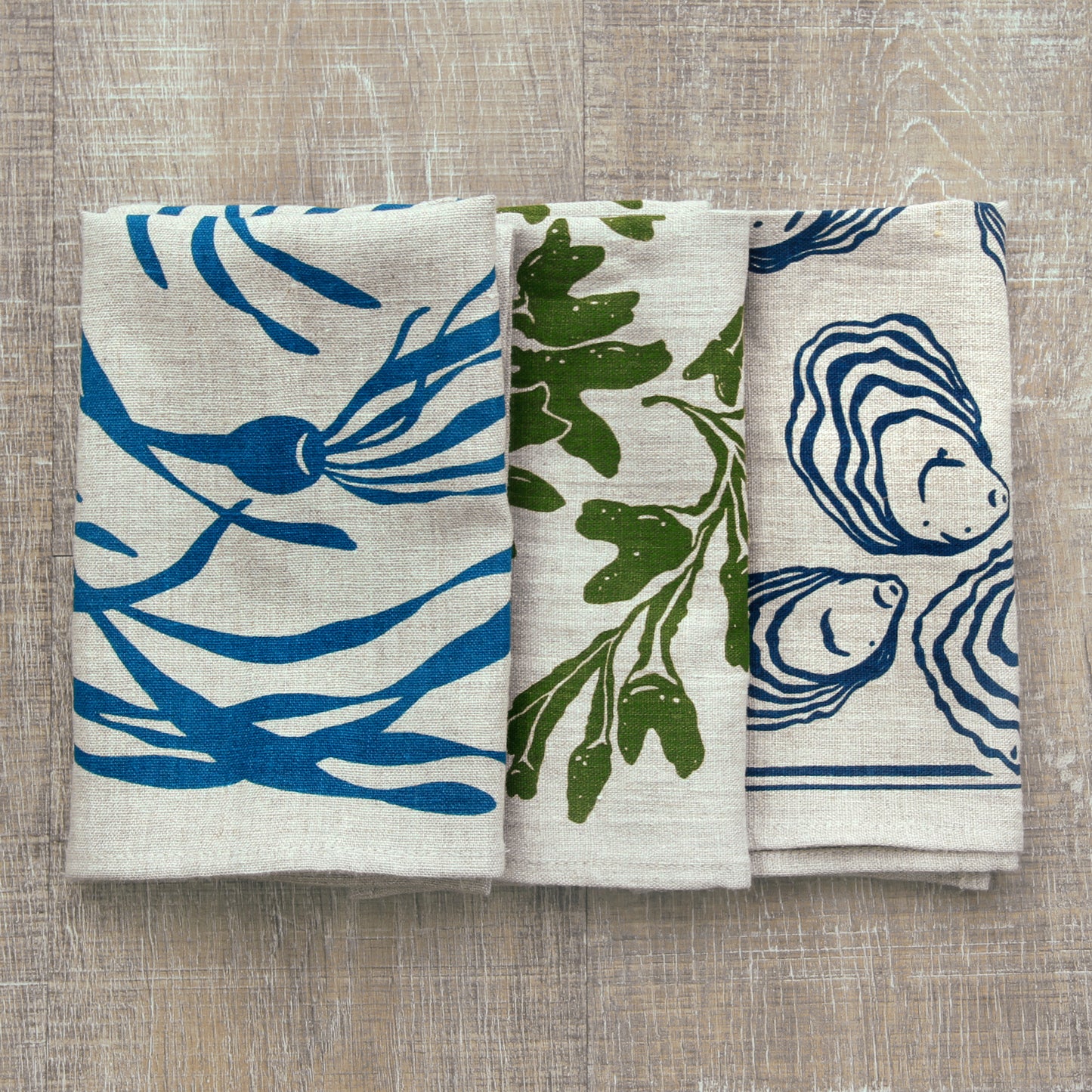 Salish Sea Linen Napkin Set of 3