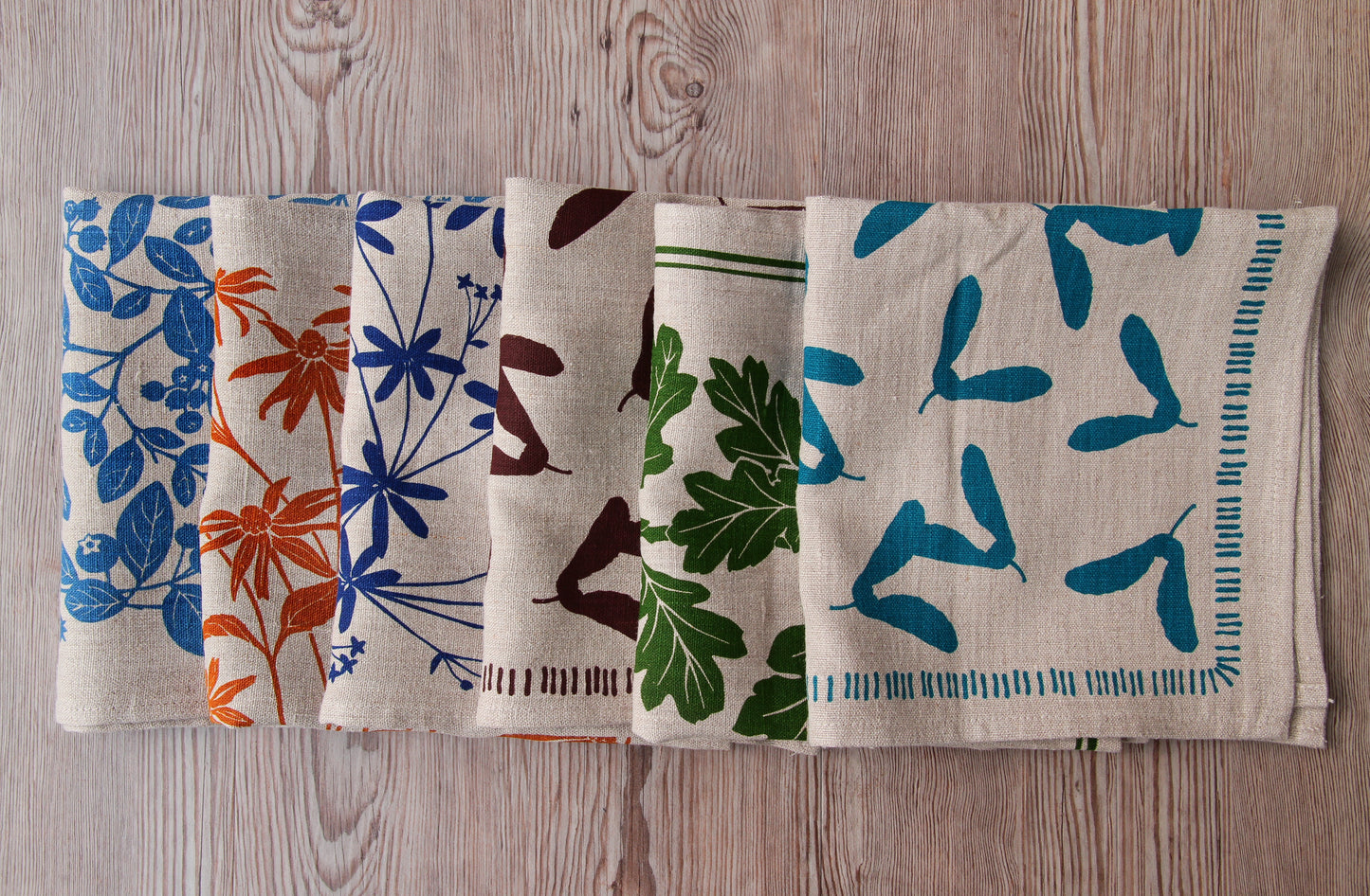 6 Woodsia Napkins (Mix #1)