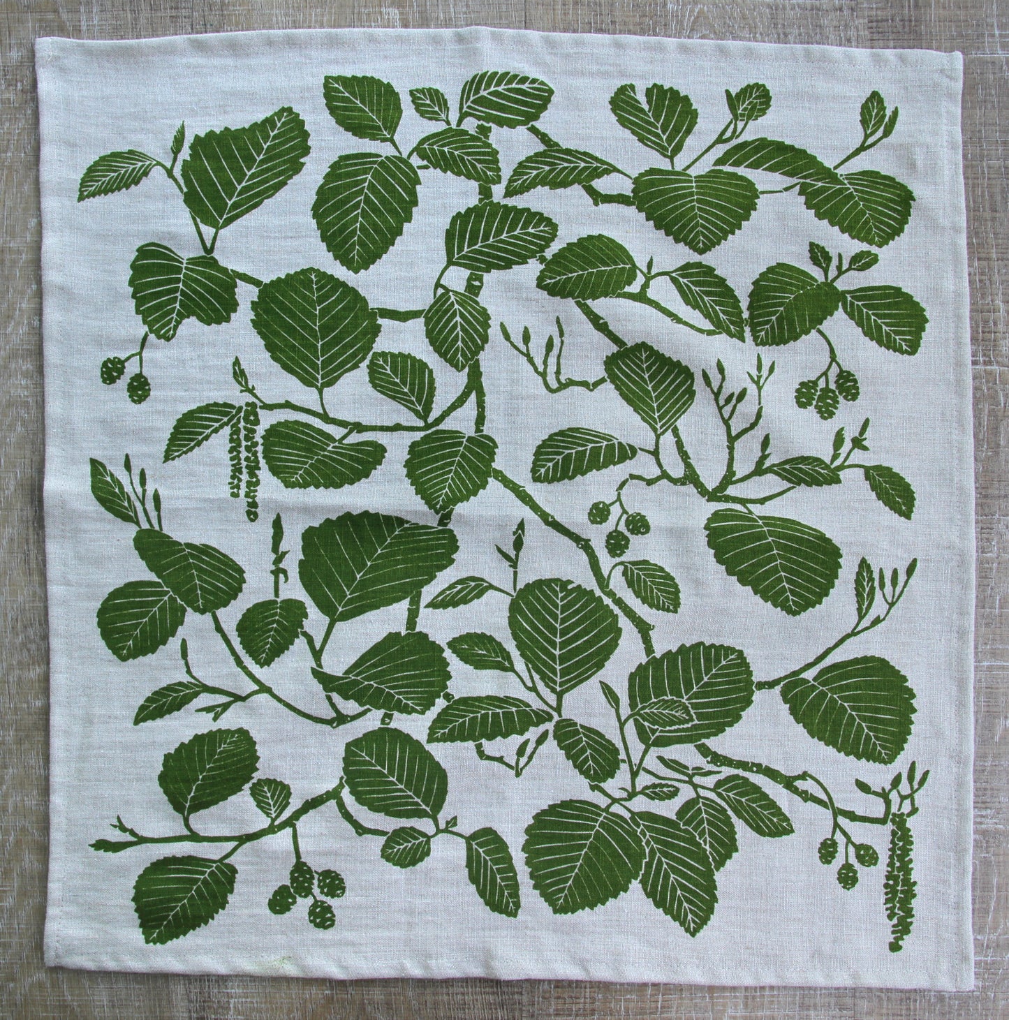 Alder Napkin in Sprig on Natural Linen