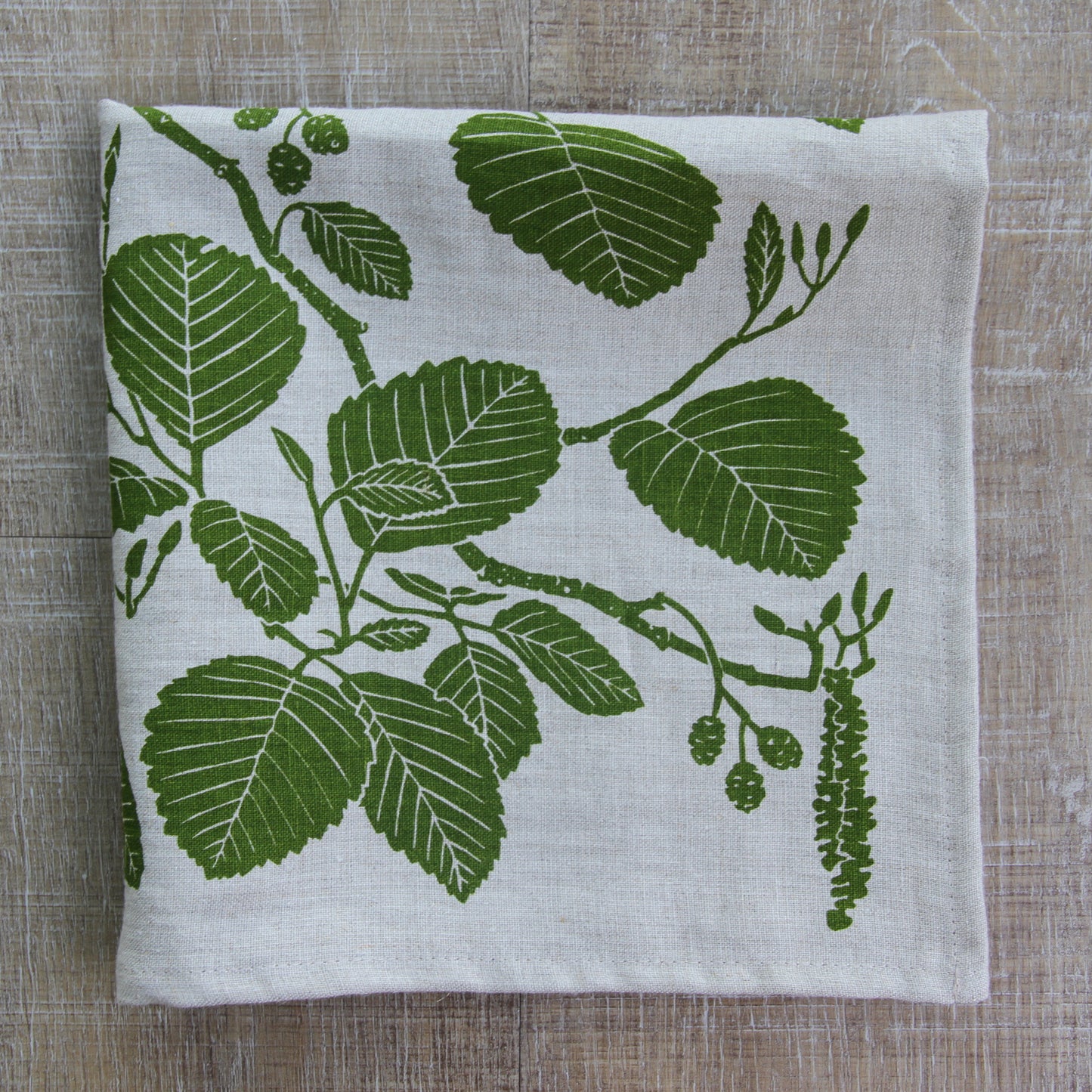 Alder Napkin in Sprig on Natural Linen