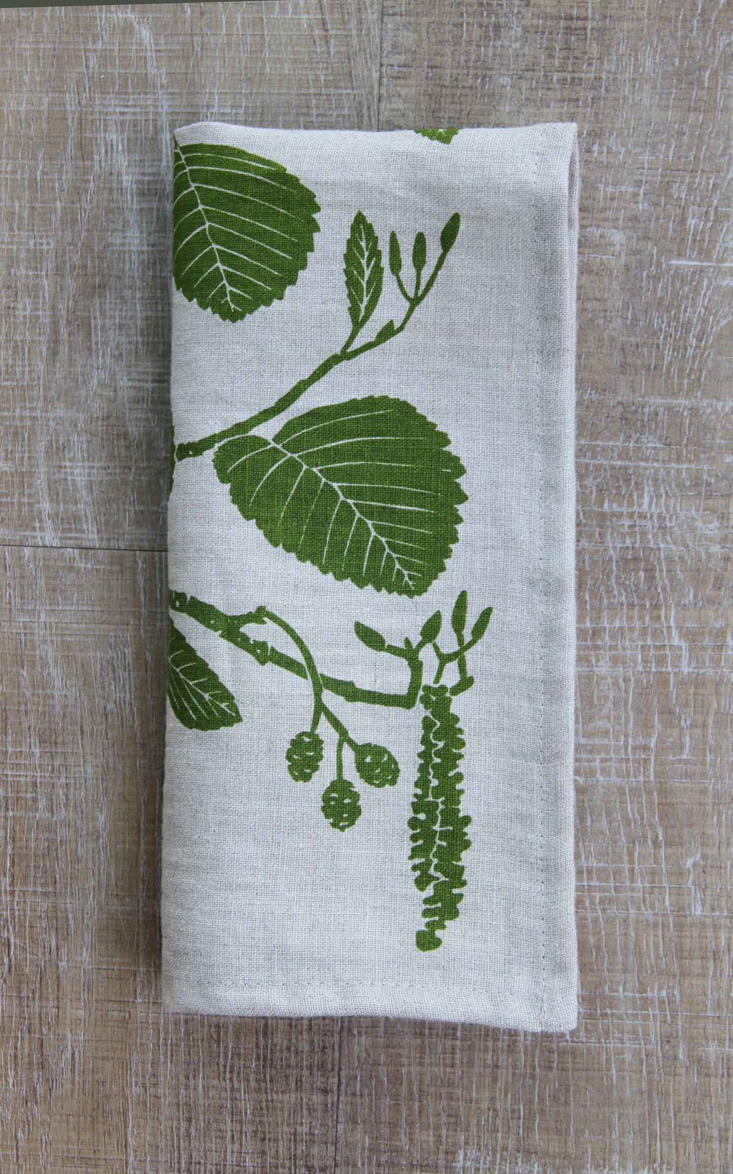 Alder Napkin in Sprig on Natural Linen