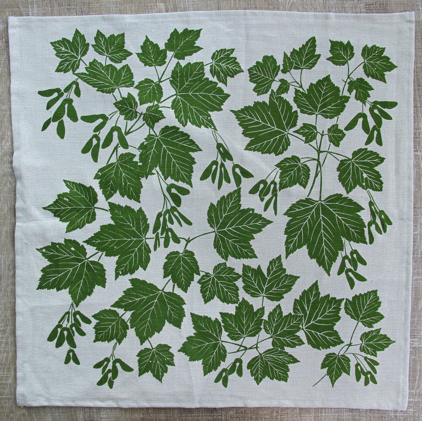 Douglas Maple Napkin in Sprig on Natural Linen