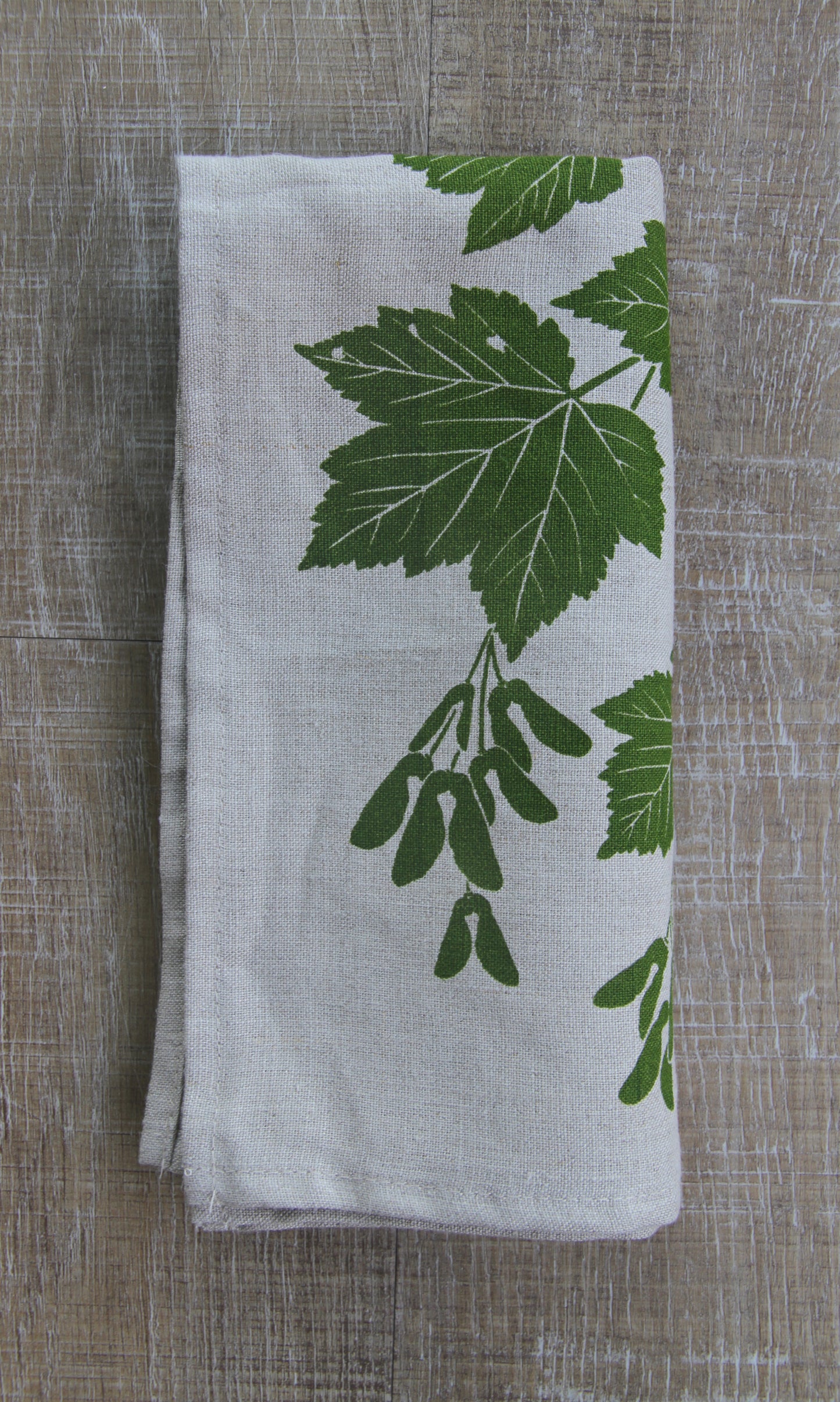 Douglas Maple Napkin in Sprig on Natural Linen