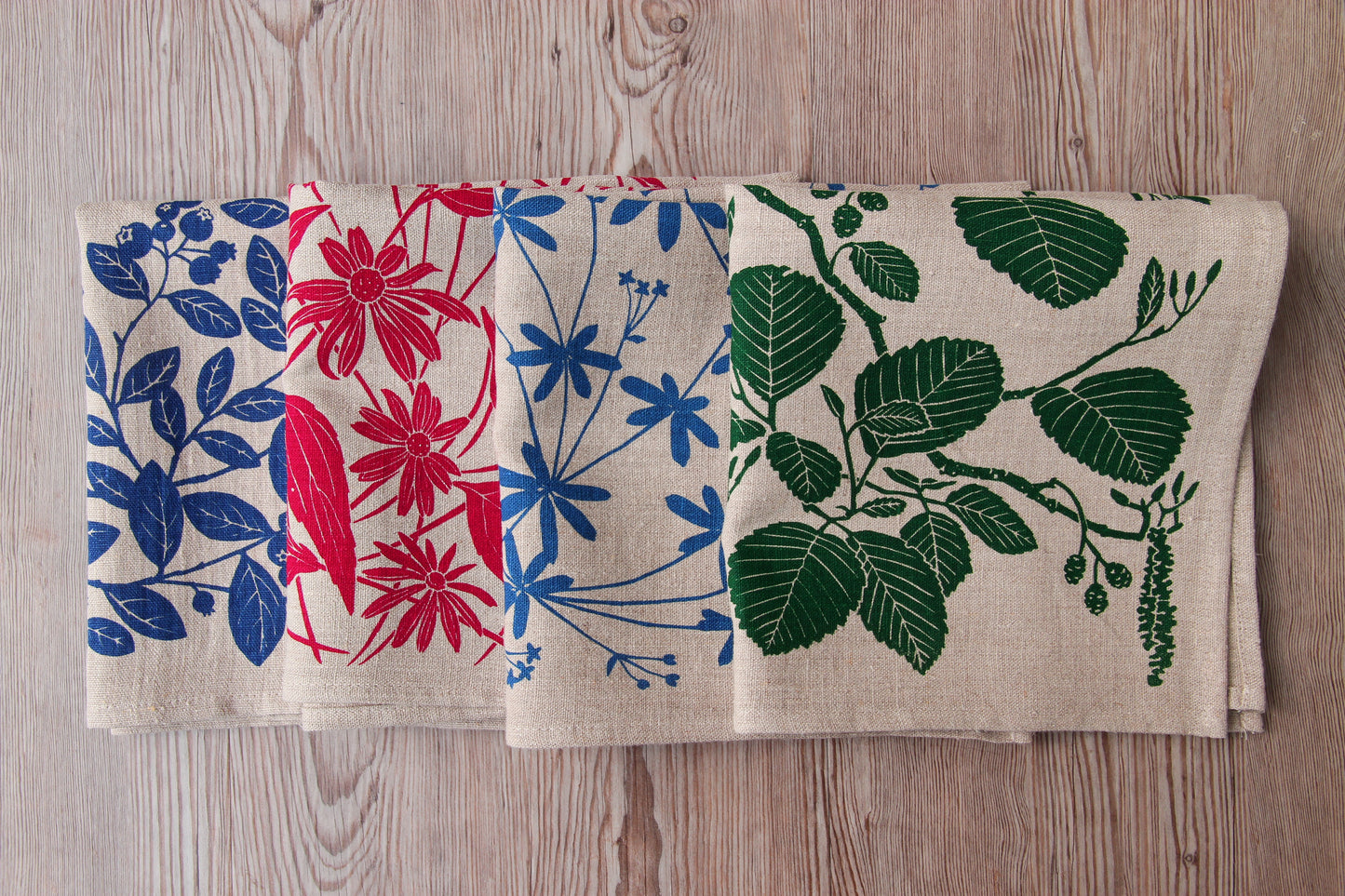 4 Woodsia Napkins (Mix #2)
