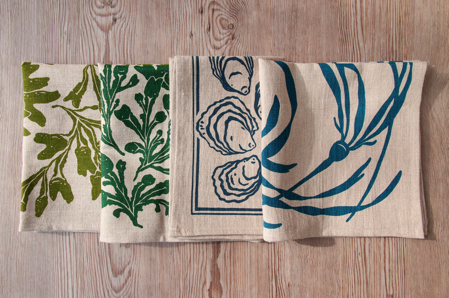 4 Salish Sea Linen Napkins
