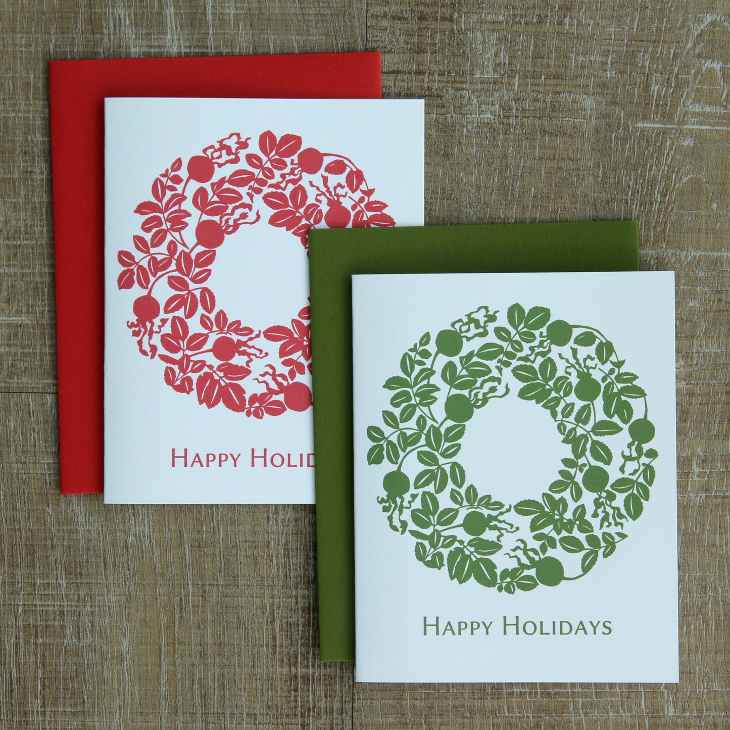 4 Happy Holidays Nootka Notecards