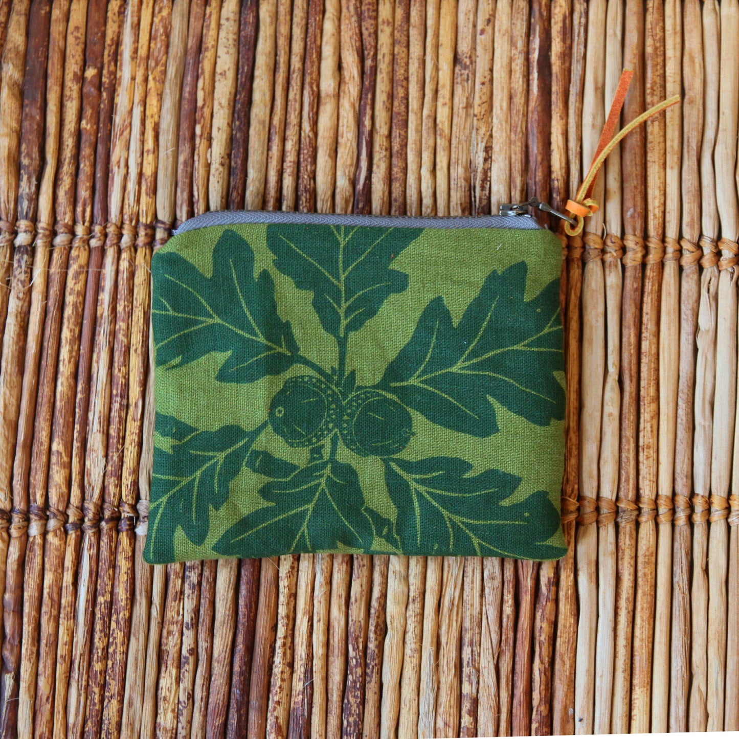5" Pouch - Green Garry Oak on Green