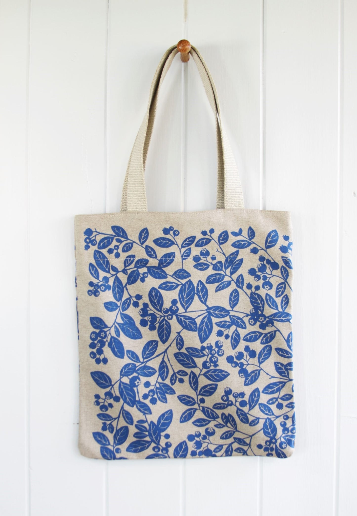 Simple Linen Bag - Blueberry in Blue