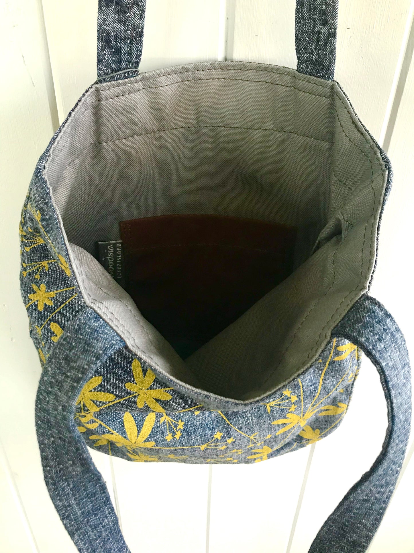 Soft Tote - Bedstraw in Sunshine on Denim