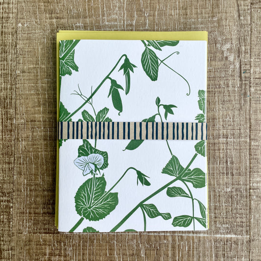 4 Snap Pea Notecards