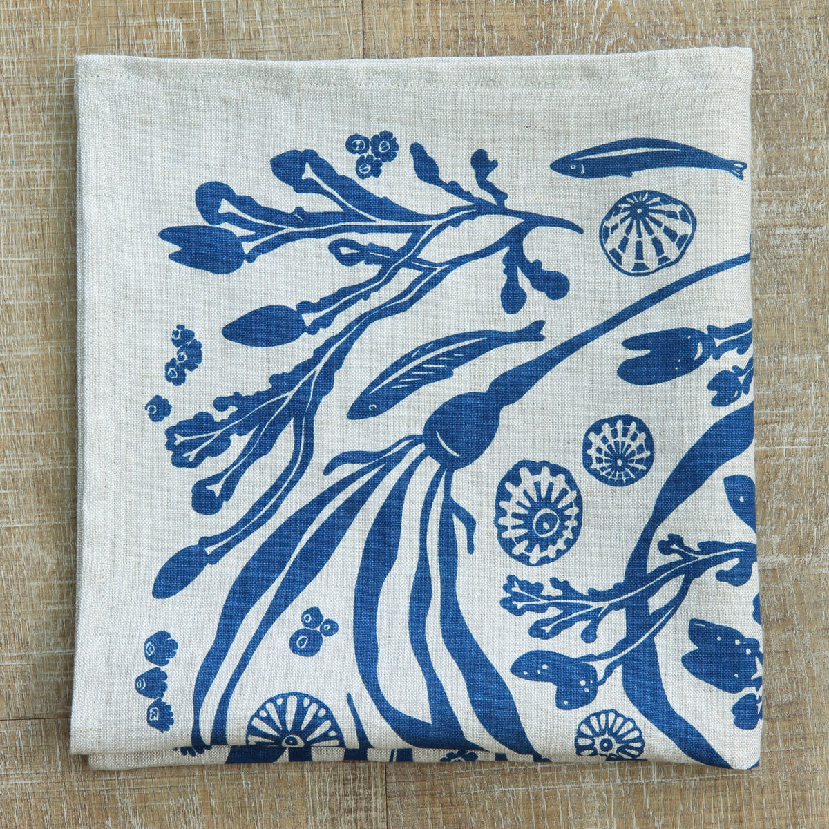 Salish Sea Life Napkin on Linen