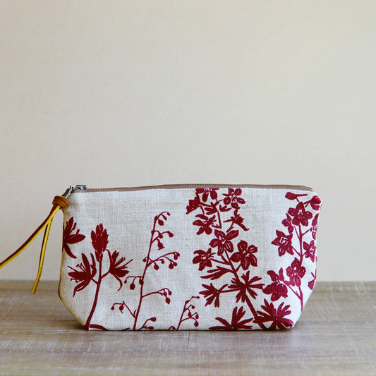 Supply Pouch - 9" - Sunny Bluff Wildflowers in Boysenberry