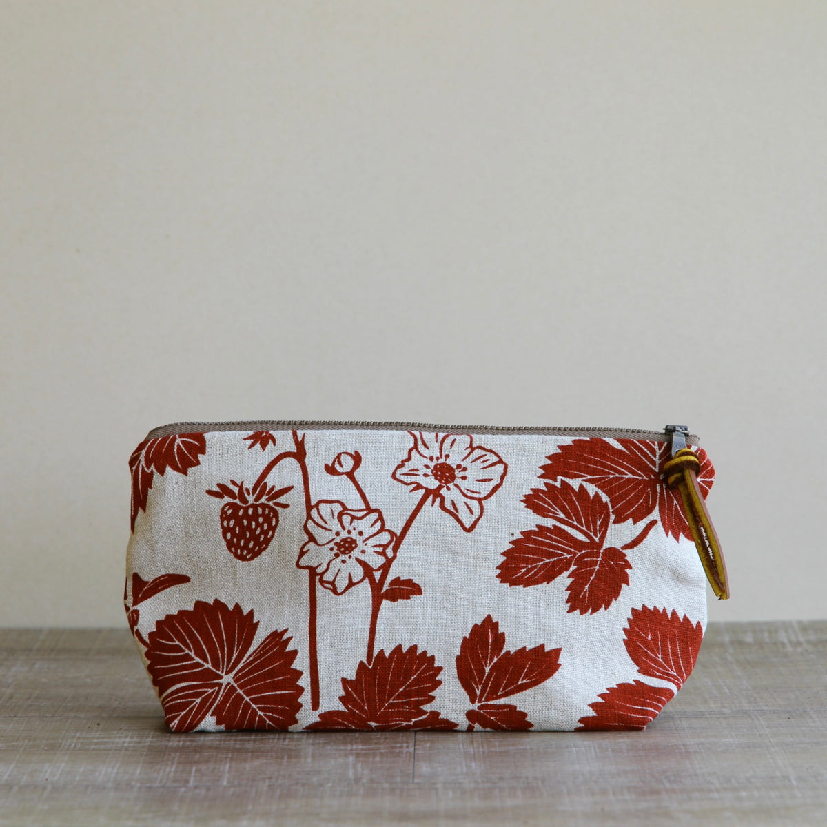 Linen Supply Pouch - 9" - Strawberry in Strawberry Red