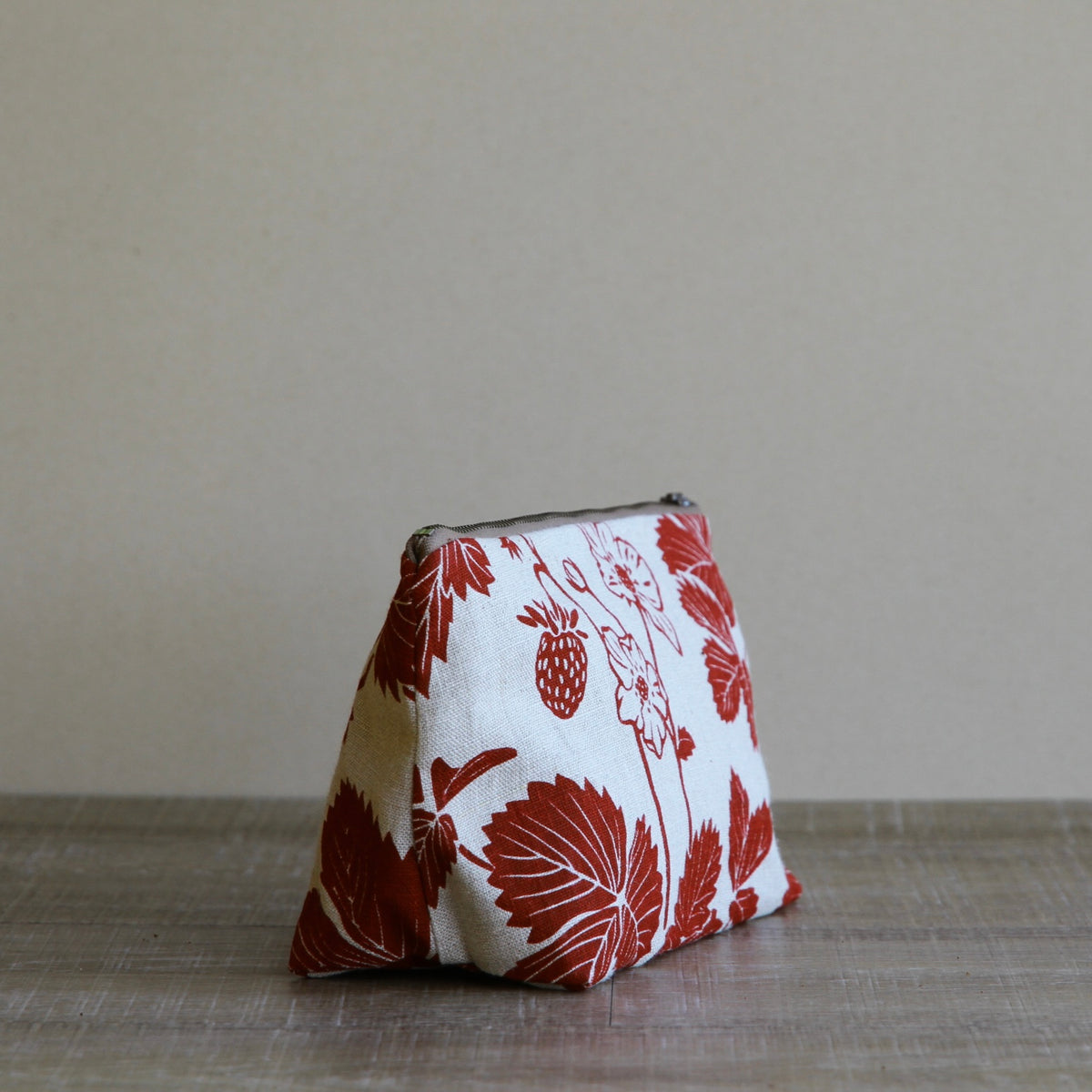 Linen Supply Pouch - 9" - Strawberry in Strawberry Red