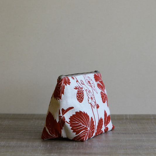 Linen Supply Pouch - 9" - Strawberry in Strawberry Red