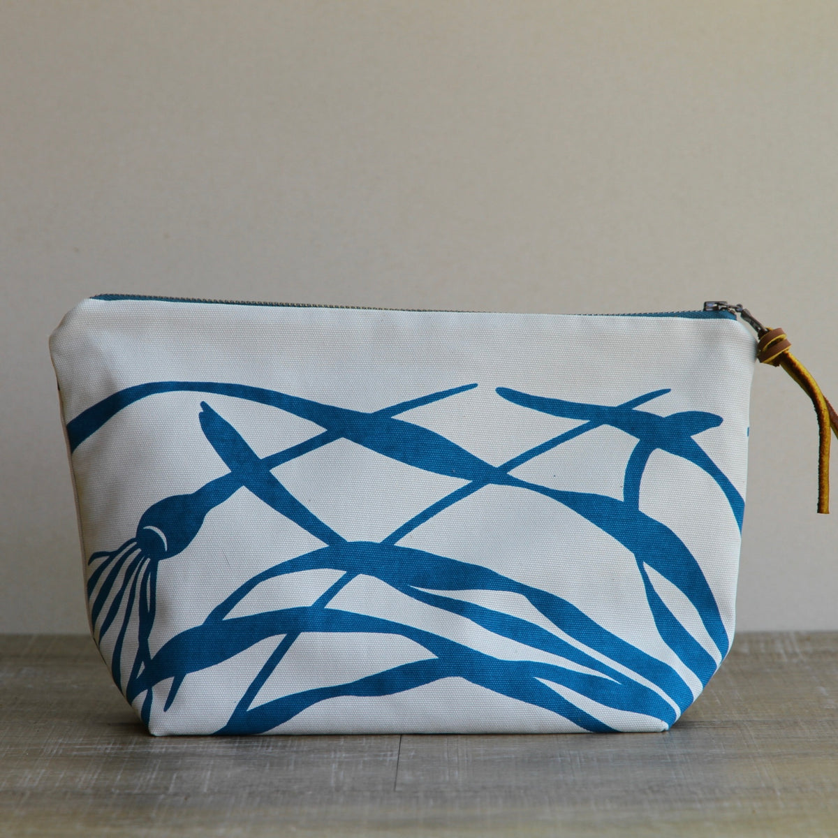 Canvas Supply Pouch - 11" Bull Kelp in Pool on Stone Canvas