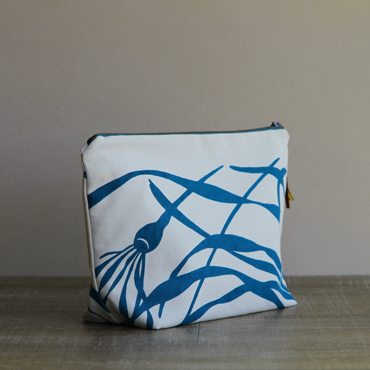 Canvas Supply Pouch - 11" Bull Kelp in Pool on Stone Canvas