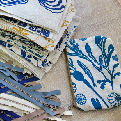 Linen Slim Pouch - 7" - Bedstraw in Sunshine