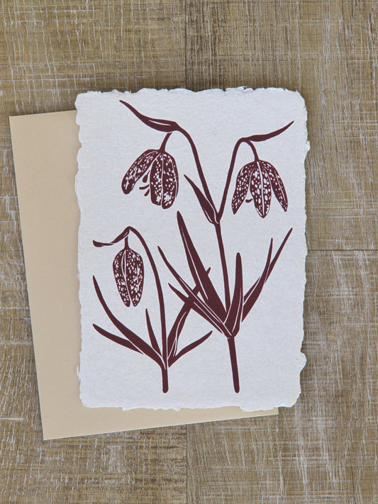Chocolate Lily Art Note