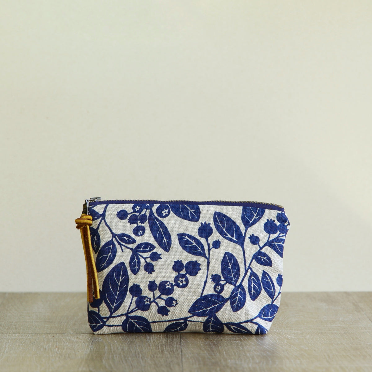 Linen Slim Pouch - 7" - Blueberry in Blueberry Pie