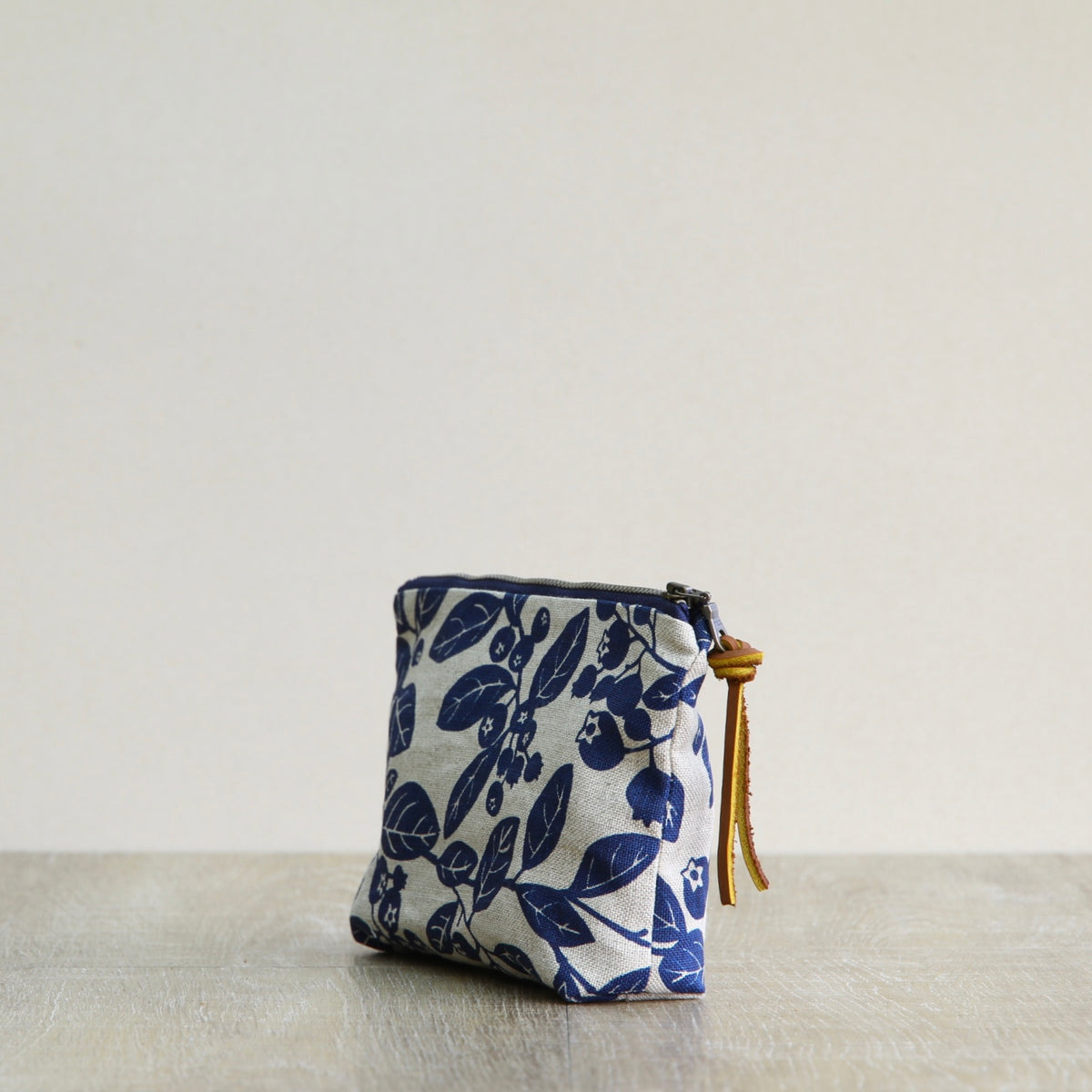 Linen Slim Pouch - 7" - Blueberry in Blueberry Pie