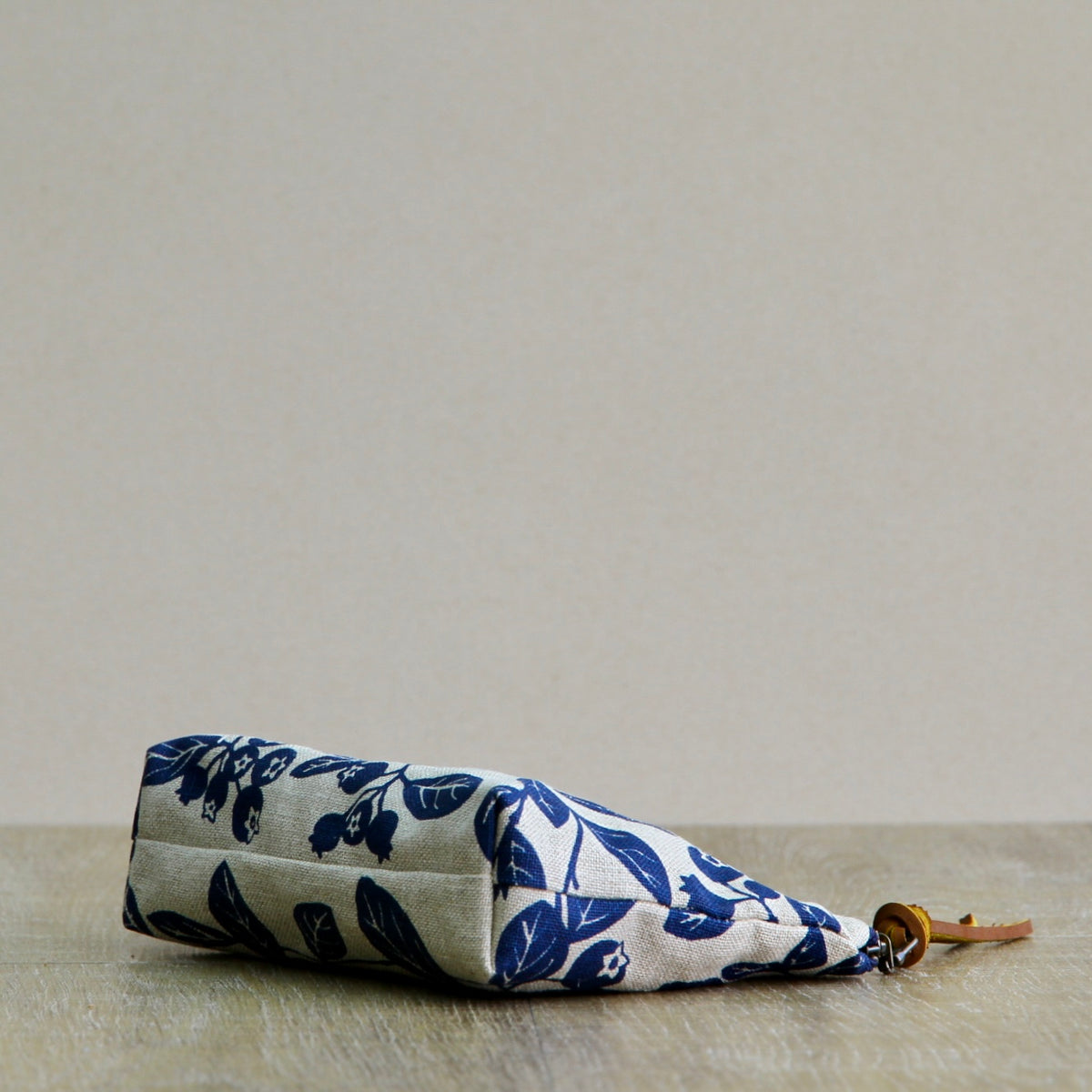 Linen Slim Pouch - 7" - Blueberry in Blueberry Pie
