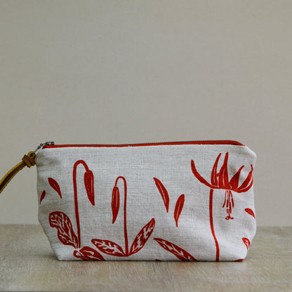 Linen Supply Pouch - 9" - Fawn Lily in Bold Pink