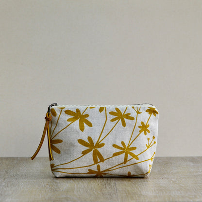 Linen Slim Pouch - 7" - Bedstraw in Sunshine