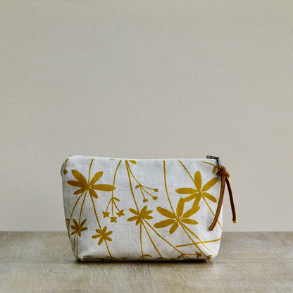 Linen Slim Pouch - 7" - Bedstraw in Sunshine