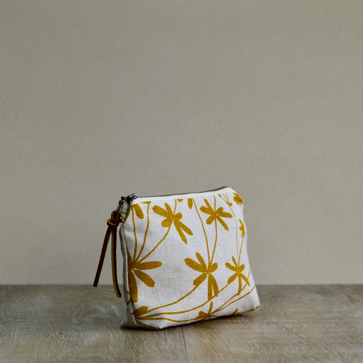 Linen Slim Pouch - 7" - Bedstraw in Sunshine