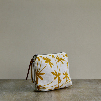 Linen Slim Pouch - 7" - Bedstraw in Sunshine
