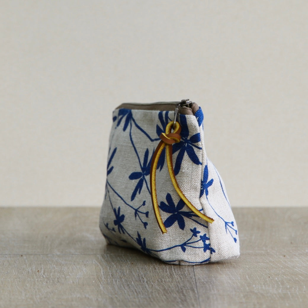 Linen Slim Pouch - 7" - Bedstraw in Marine