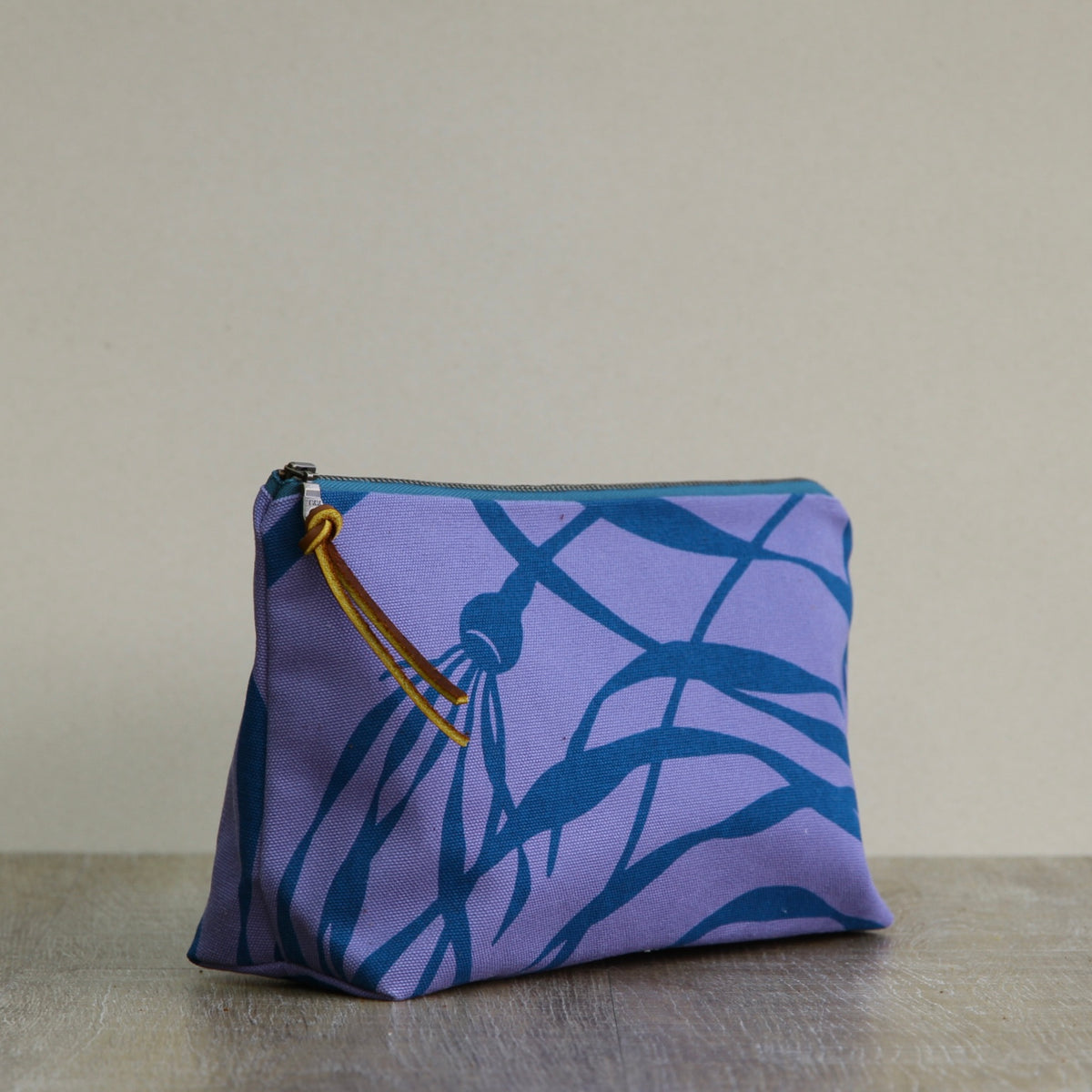 Canvas Supply Pouch - 10" Bull Kelp on Lupin Canvas in Teal