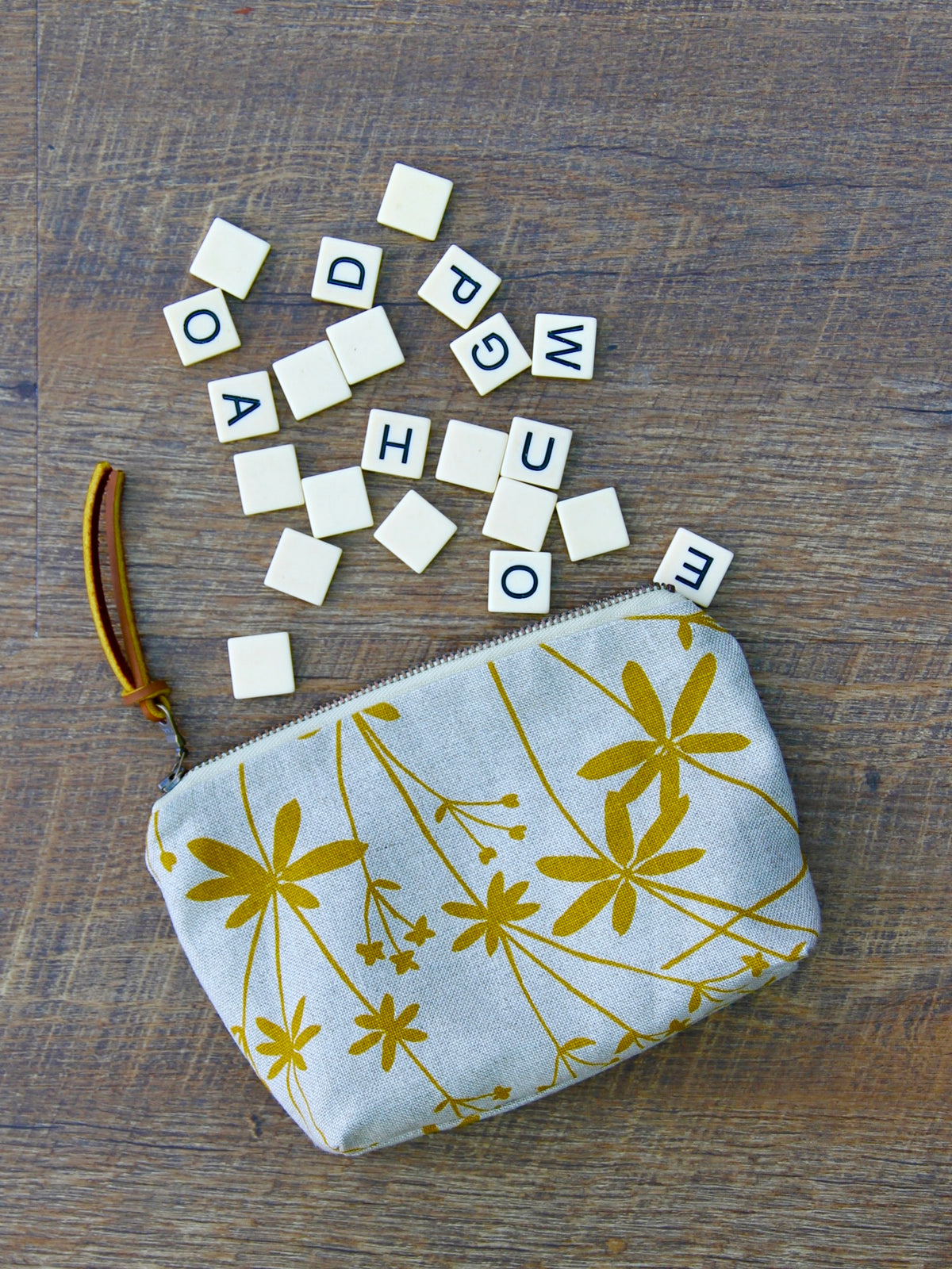 Linen Slim Pouch - 7" - Bedstraw in Sunshine