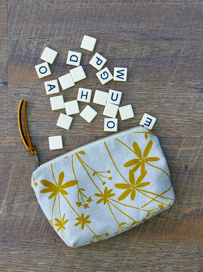 Linen Slim Pouch - 7" - Bedstraw in Sunshine