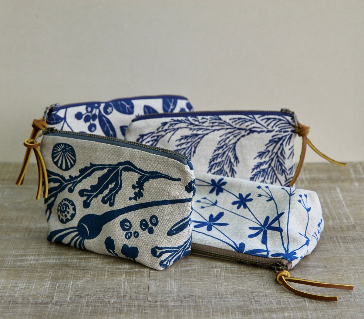 Linen Slim Pouch - 7" - Bedstraw in Sunshine